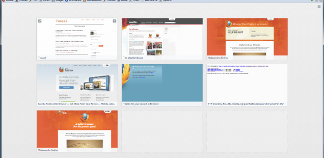 Firefox 13.0 New Tab Page