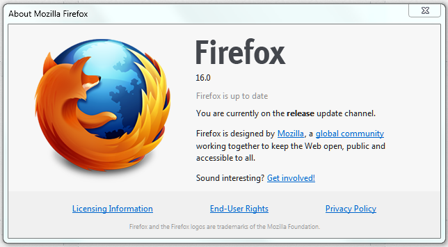 Mozilla Firefox 16.0