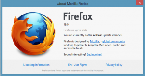 Mozilla Firefox 19.0