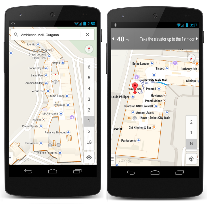 Google indoor maps india