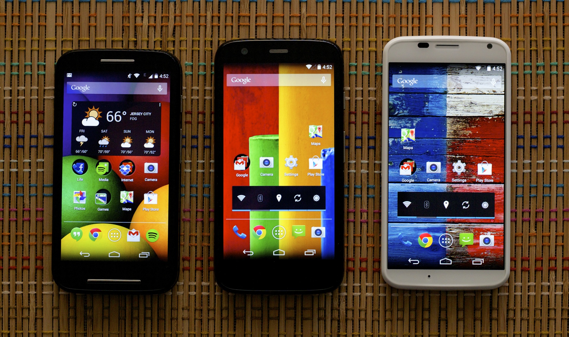 Mot E, Moto G and Moto X